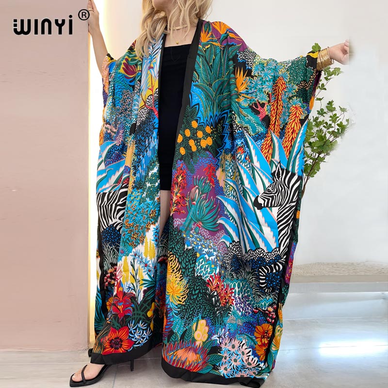 Robe Silk Women - Winyi Afrika Midden-oosten Kimono Vrouwen Vest