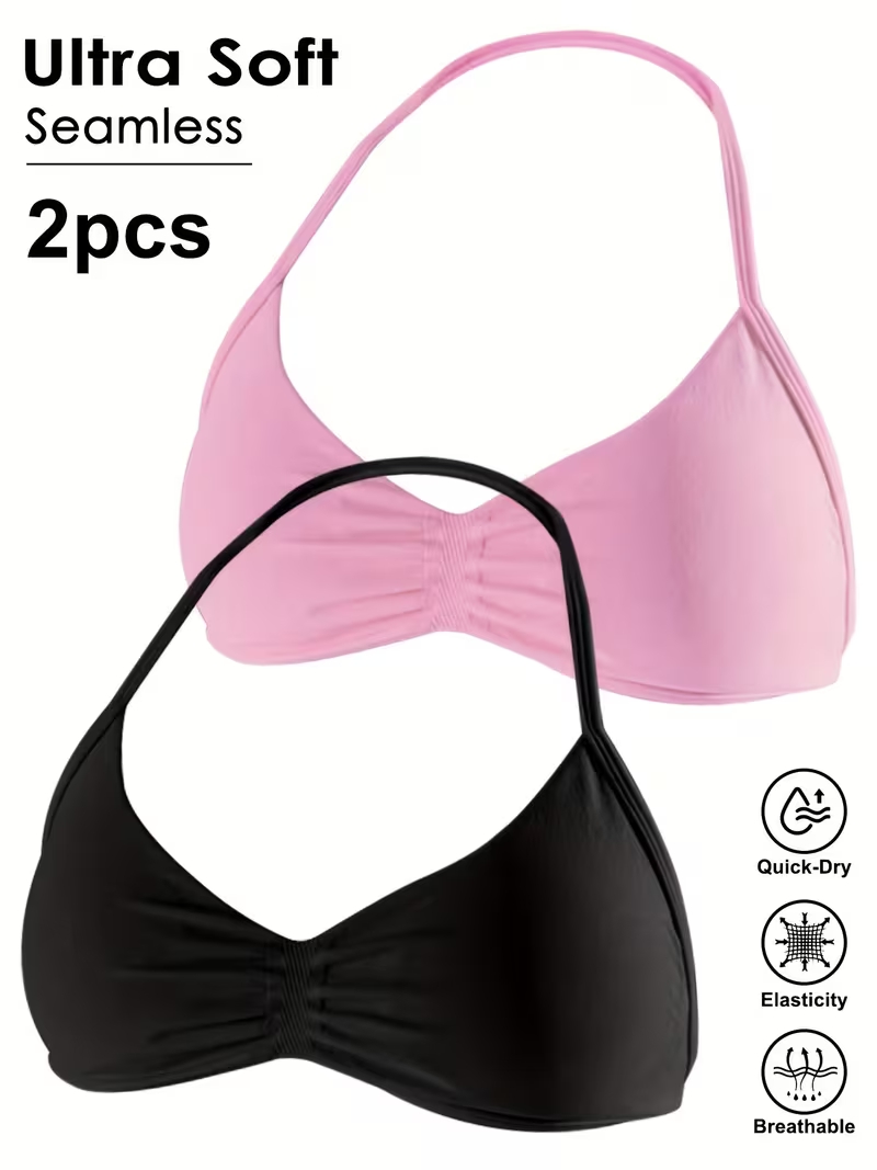 Push Up Bra Padded - 2 stuks Naadloze Sexy Open Back