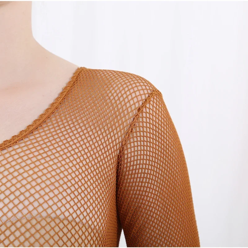 Bodystocking Fishnet - Latin Dance Full Body Jumpsuits Netkousen