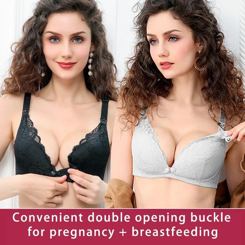Nursing Bra Sleep - Zwangerschapsbeha met kanten rand, draadloze lingerie,