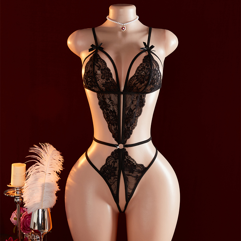 Transparante sexy holle zwarte - Lace Teddy Lingerie recensie en prijs