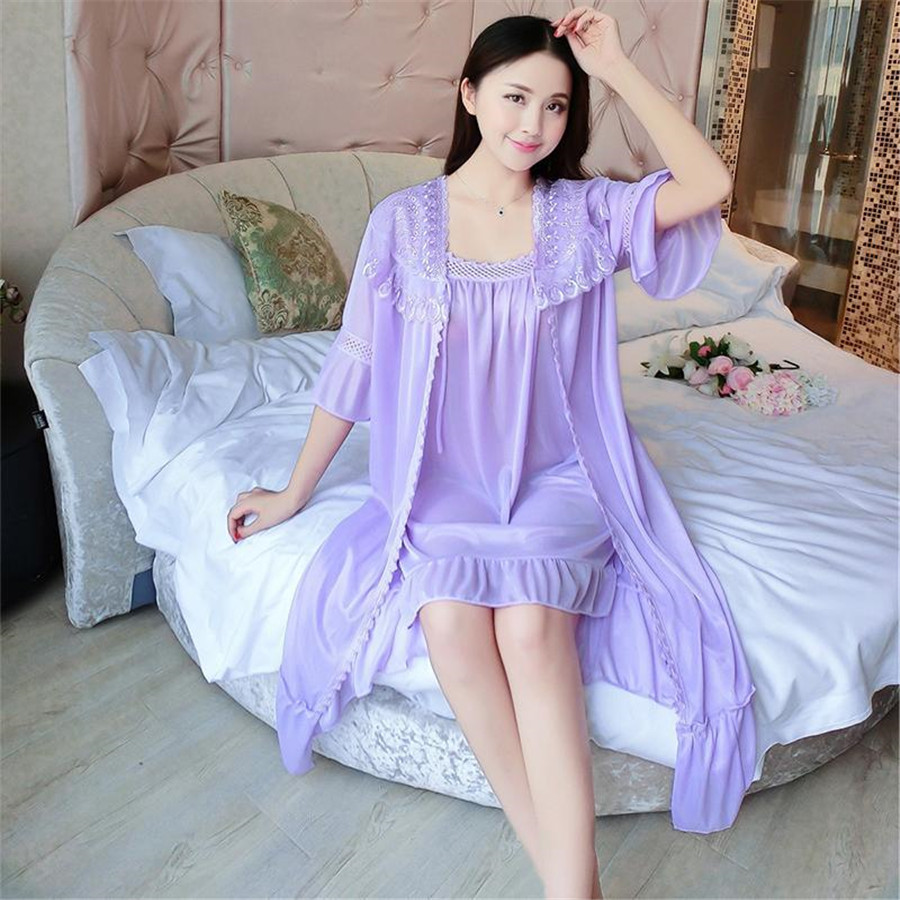 2024 Sexy V-hals Nachthemd Sla - Robe Silk Women recensie en prijs