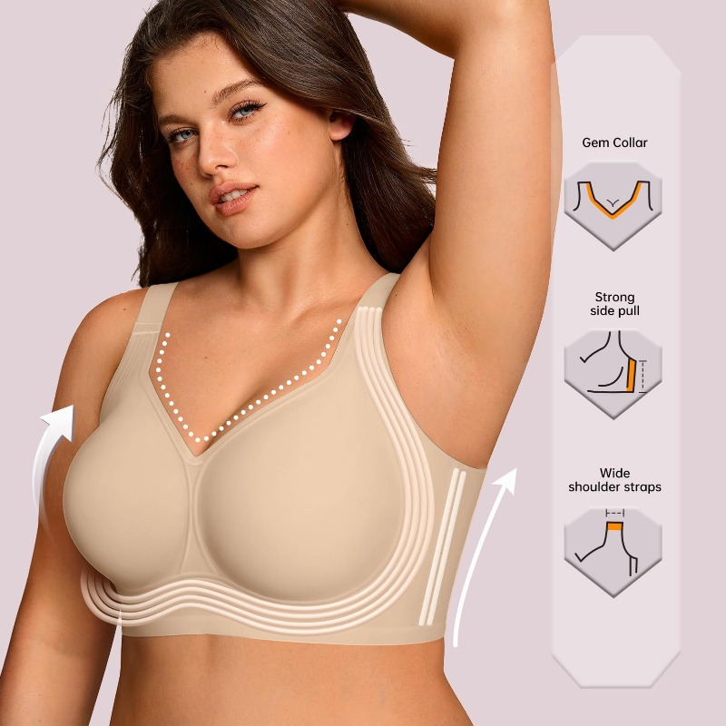 Plus Size Wireless Jelly BH Da - Push Up Bra Padded recensie en prijs