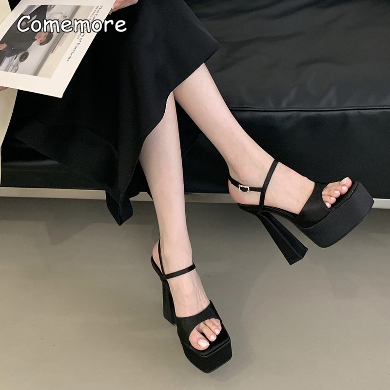 15CM Hoge Hakken Chunky Platfo - Slip Dress Satin recensie en prijs