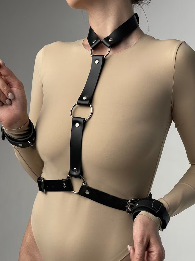 Sexy leren harnasriem voor dam - Garter Belt Set recensie en prijs