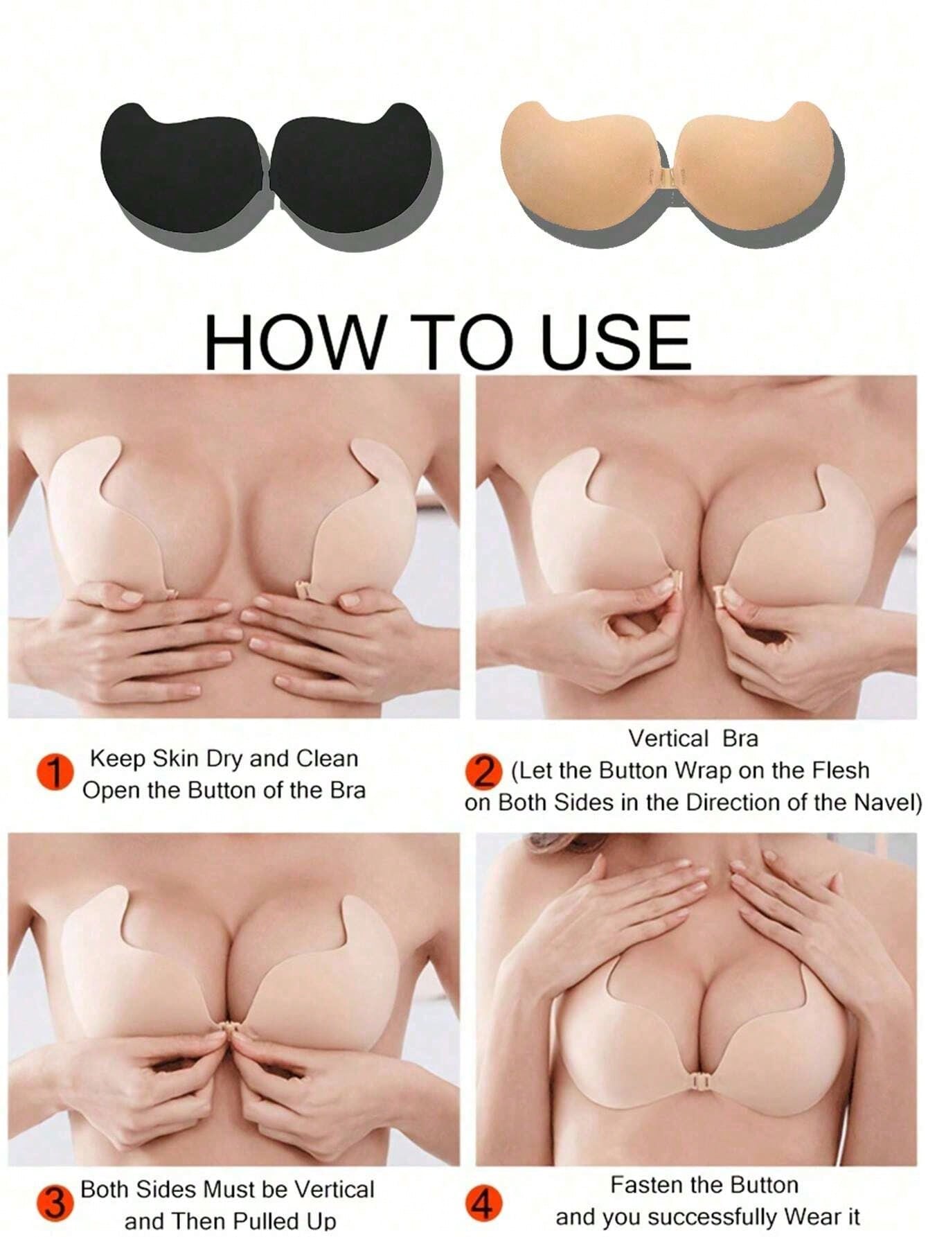 2-pack zelfklevende, onzichtba - Push Up Bra Padded recensie en prijs